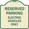 Signmission For Electrical Cars Reserved Parking Electric Vehicles Heavy-Gauge Alum, 18" x 18", TG-1818-23948 A-DES-TG-1818-23948 - alternate 1
